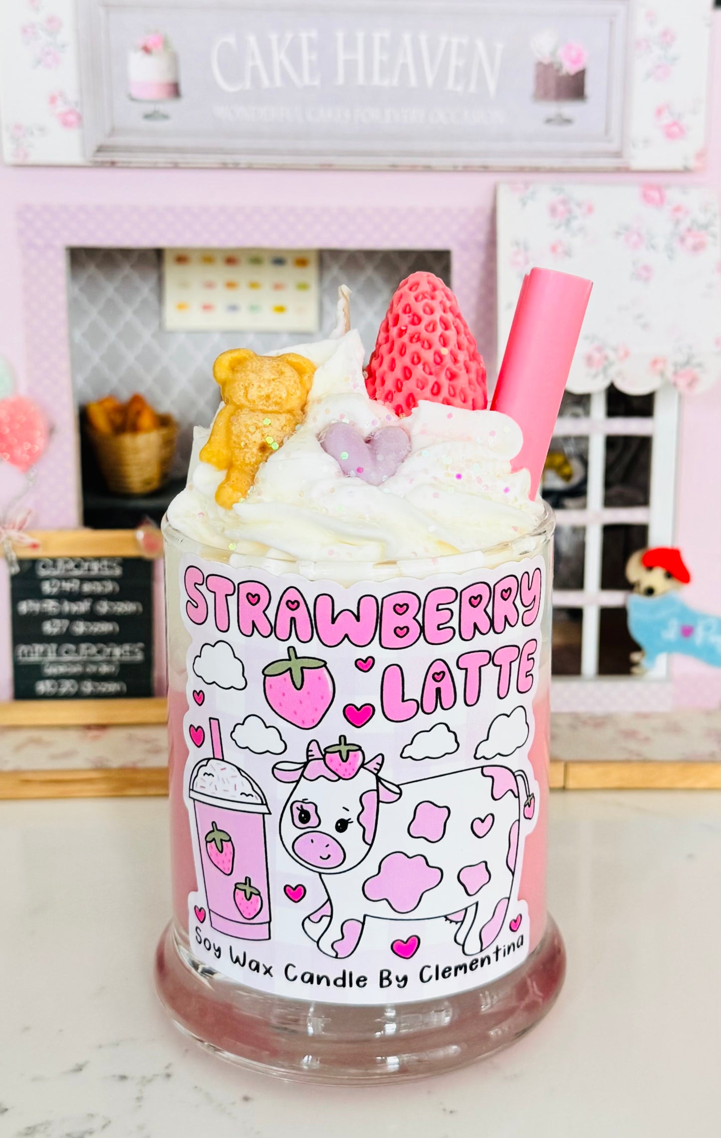 Strawberry Latte Soy Wax Candle