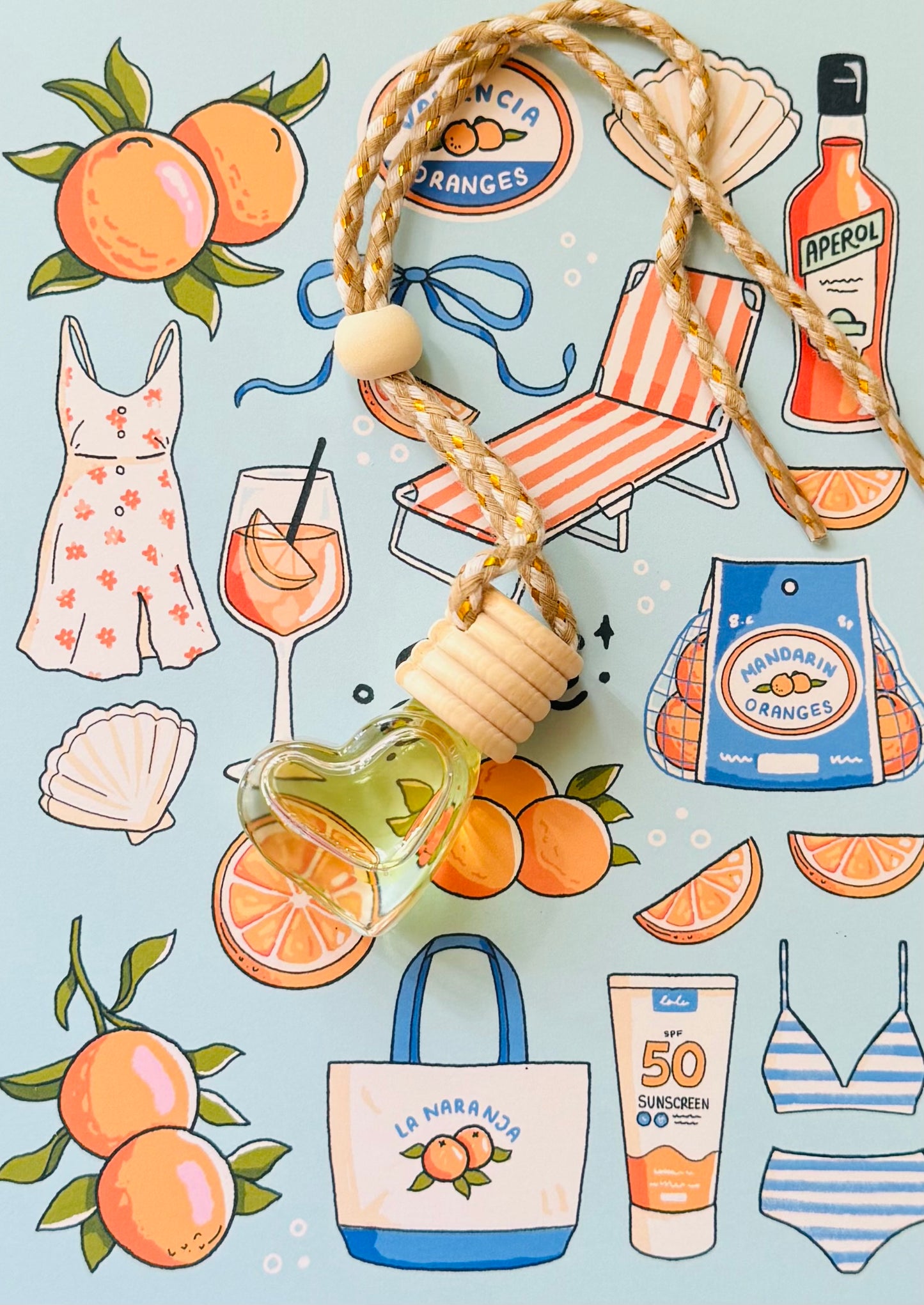 ♥️ Heart ♥️ Shaped ♥️ Car Diffuser Watermint & Clementine