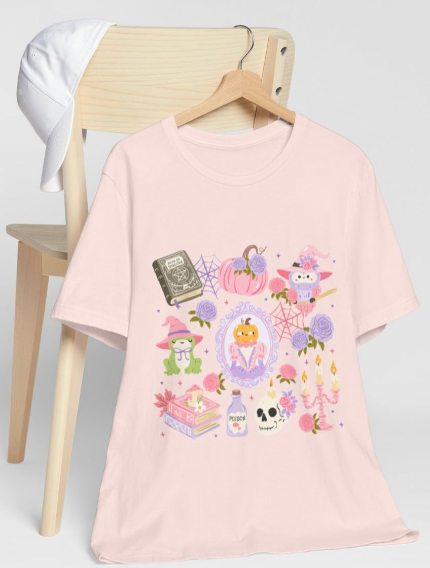 Pink Halloween Unisex Jersey Short Sleeve Tee