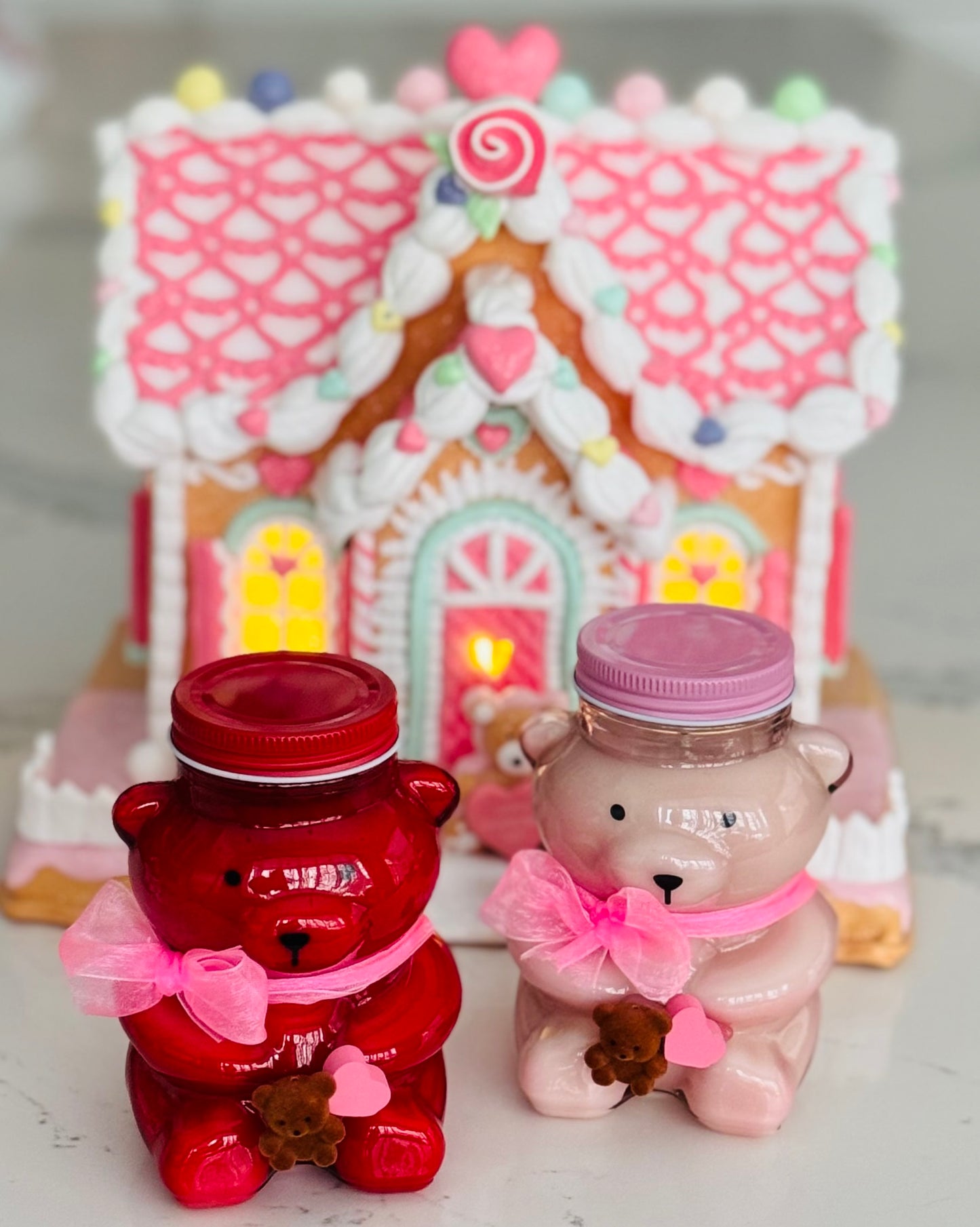 Pink Teddy Bear 🧸 Candle