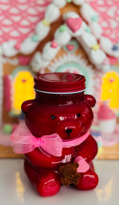 Red Teddy Bear 🧸 Candle