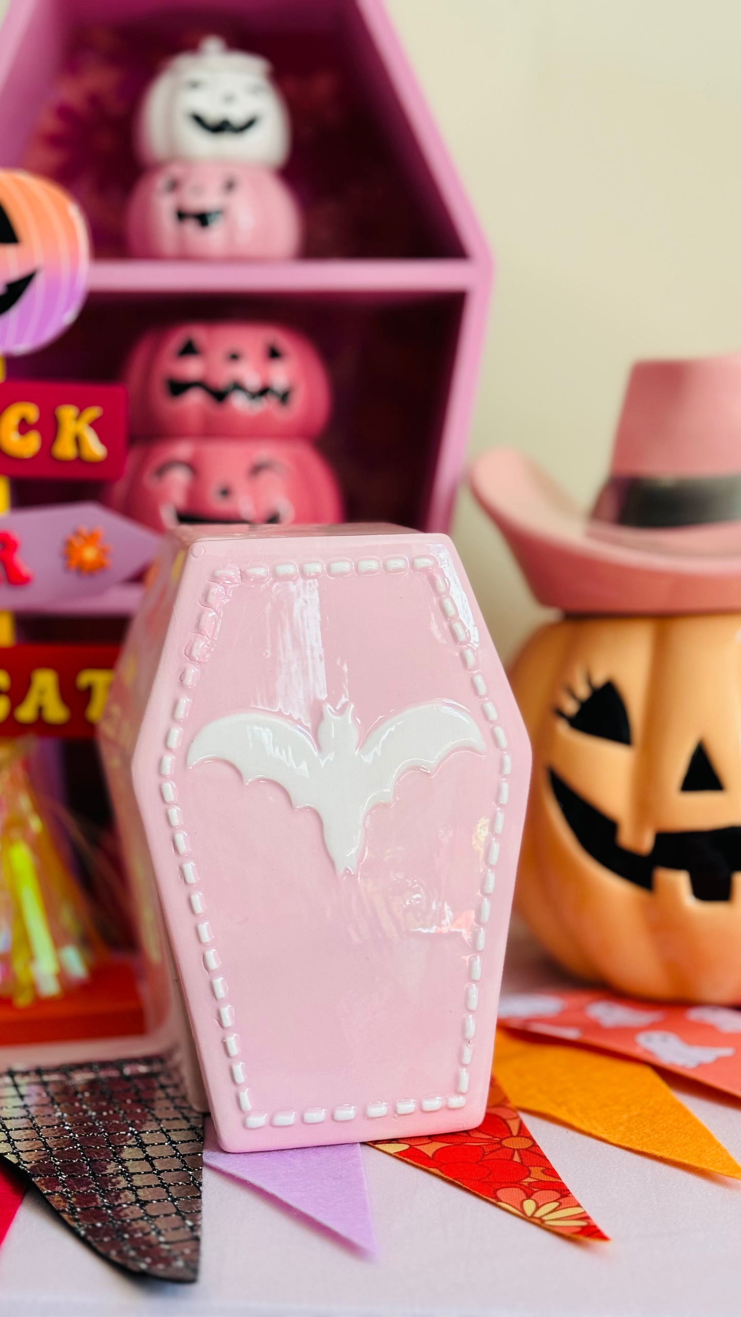 Pink Coffin Candle