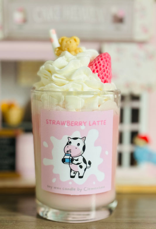 Strawberry Latte Soy Wax Candle