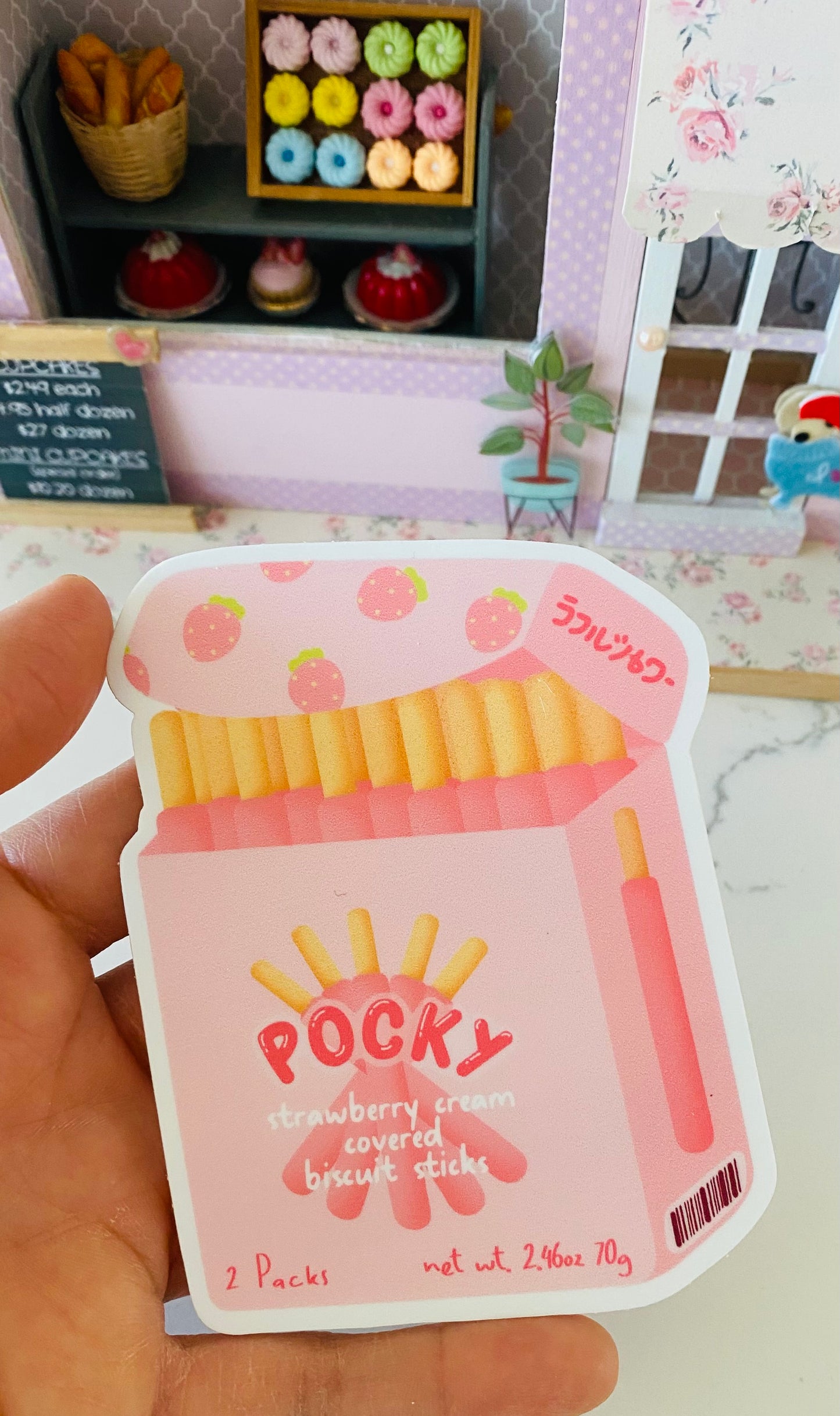Pink Pocky Sticker
