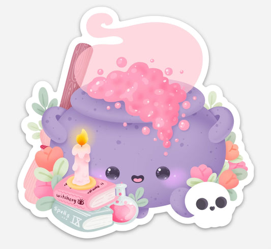 Cute Cauldron Sticker